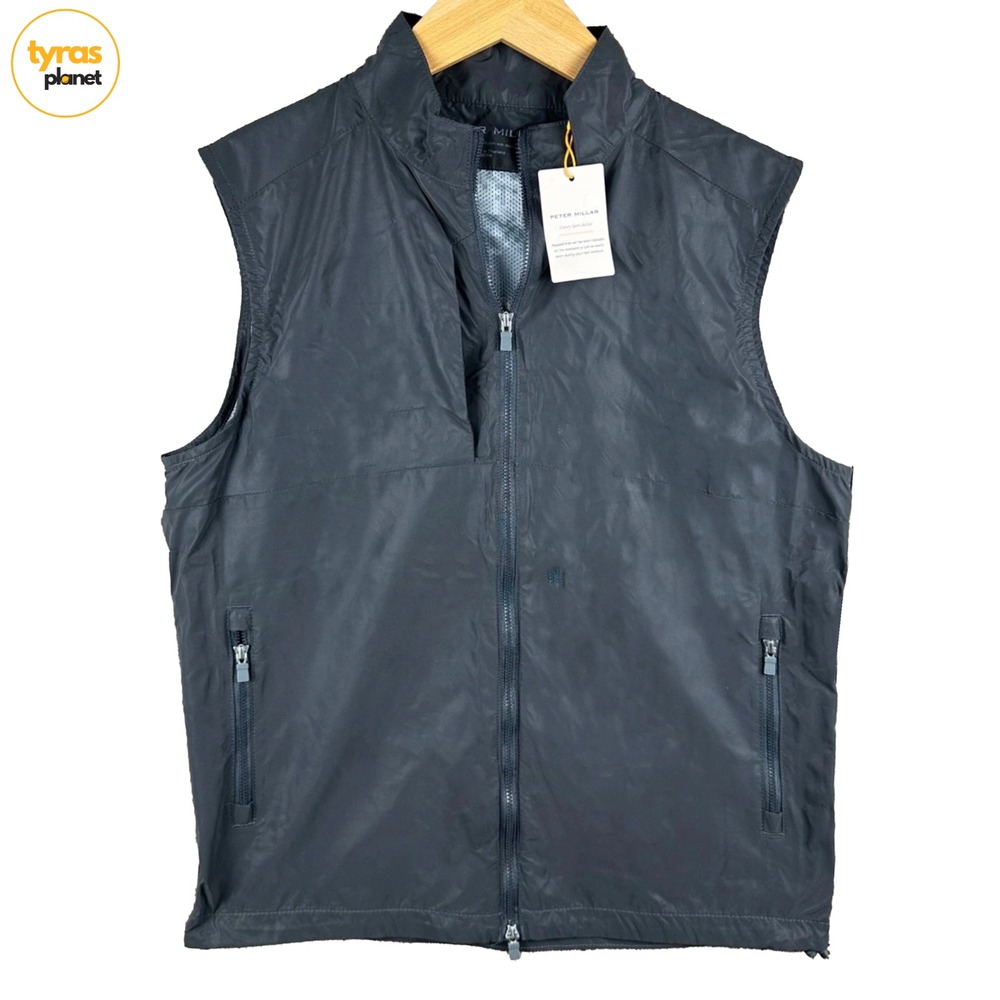 Peter Millar Dart Reflect Performance Vest Gray NWT Mens Reflective XS MF22EZ300